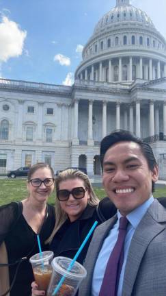 Jillian Snider, center, with R Street Institute colleagues Dr. Christi Smith and Anthony Lamorena on Capitol Hill.