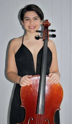 Cellist Natalie Davidson will appear in concert with the SUNY Orange Community Orchestra on Feb. 25 at the Paramount Theatre in Middletown.