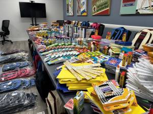 School supply donations courtesy of Nebrasky Plumbing, Heating &amp; Cooling.