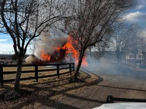 A barn fire that took place over the weekend.