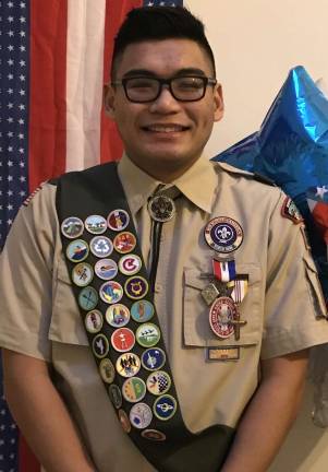 Michael Brian Lacuna, a former member of Boy Scout Troop 540 in Monroe, was recently recognized as an Eagle Scout at a Court of Honor.