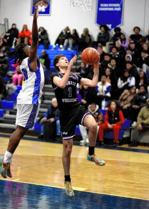 Jamie Reich, #1, helped the Crusaders pull away in the fourth quarter.