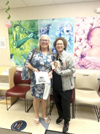 Melissa Quarles, head of children and teen services at Monroe Free Library (left) and Dr. Jamee Goldstein at Monroe Pediatrics (right).