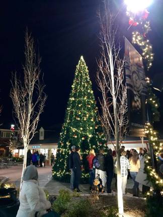 Provided photos Hundreds of people came Friday night to watch Woodbury Common Premium Outlets&#x2019; second annual tree lighting.