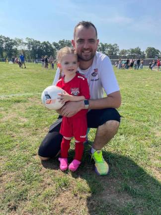 James Scott and his daughter, Izzy, of Eastern Pike Soccer. (Photo courtesy of James Scott)