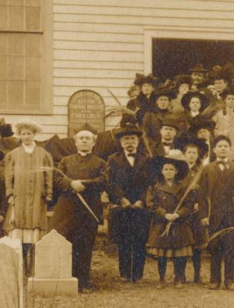 Parishioners of St. Mary Church in Arden, before it was demolished in 1957.