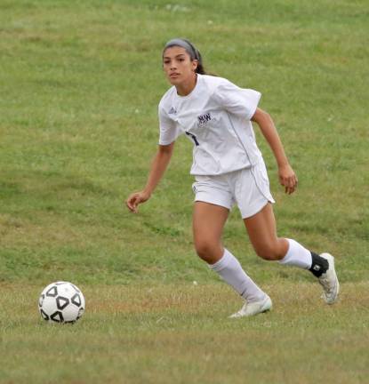 Senior Angelica Sanchez (#12) had a goal and an assist in the game.