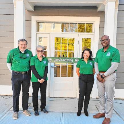 Harriman Village Board celebrate the grand opening.