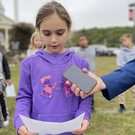 Some students spoke about what peace means to them.