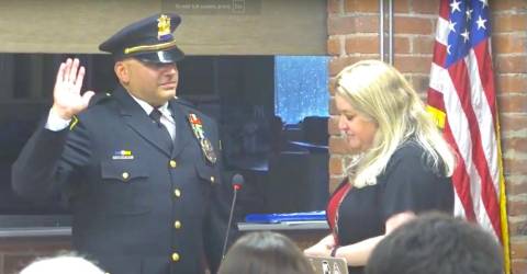 Woodbury PD officer Michael Faravashi promoted