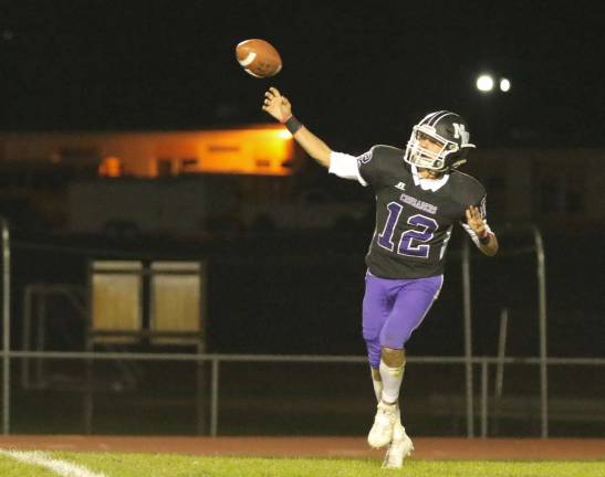 Photos by William Dimmit Crusader QB Steven Campione completed 11 passes for 196 yards and three touchdowns in the game.