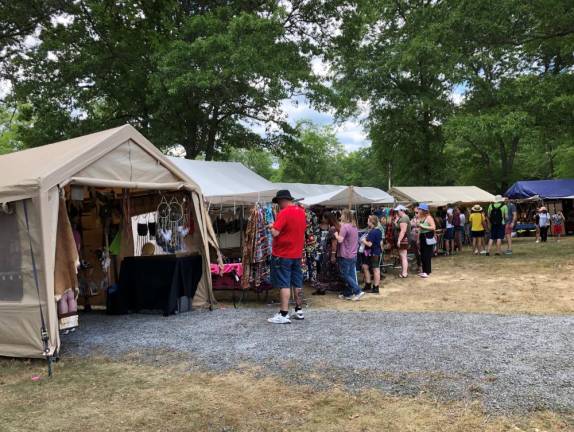 Vendors offered assorted art, crafts and healing items.