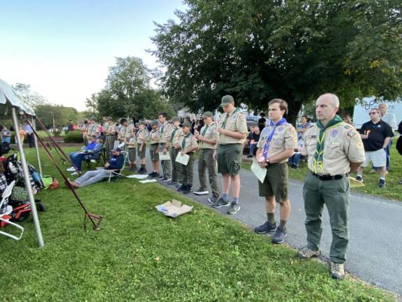 Troop 440 was joined by many members of the community.