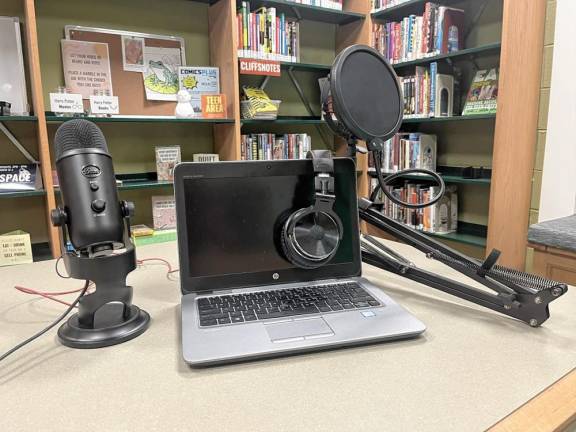 The library’s new pop-up creative studio includes a greenscreen, recording equipment, and more.