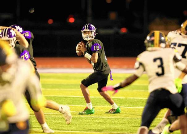 Quarterback Ethan Maldonado, #16, has been a major reason the Crusaders are off to a 3-0 start this year.