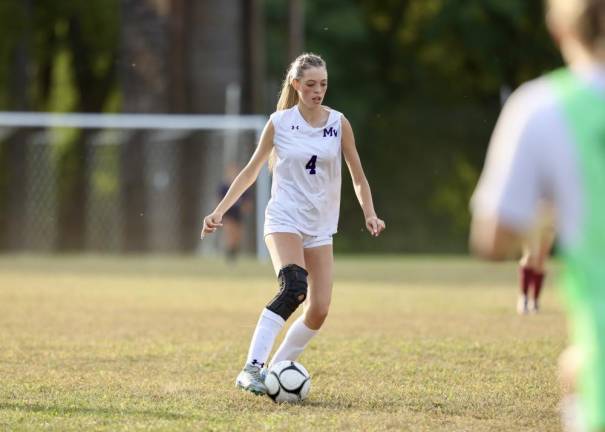 Grace Gillette, #4, scored two goals in the game.