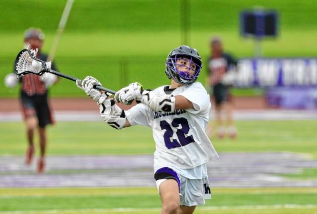 Anthony Severo, #22, lines up a shot in the second half.