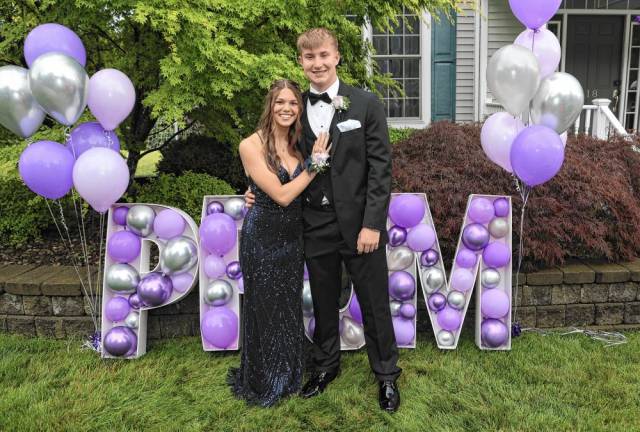 Emily Zrelak and Parker Giles are all ready to go to the prom.