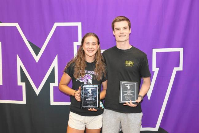 Reese Dolan and Lars Poutsma with their Sportsmanship awards.