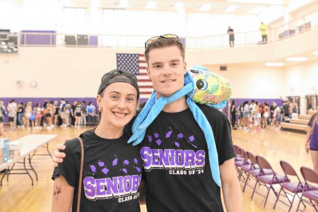 Seniors Reese Dolan and Lars Poutsma had a good time at the Graduation Party.