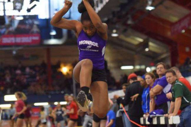 Eyram Agbeli placed ninth in the triple jump at the Molloy Stanner Games at the New York City Armory on Jan. 13 with a jump of 34-0.5.