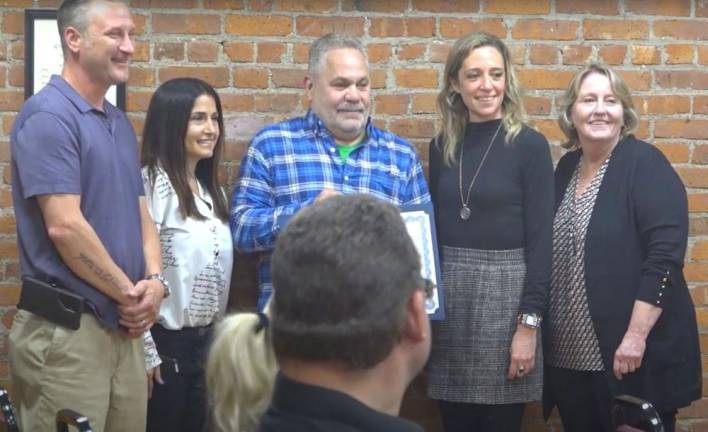 Councilmember Brandon Calore, Councilmember Teresa Luongo, Parks and Recreation Director Joseph Gianzero, Supervisor Kathryn Luciani, and Councilmember Sandra Capriglione.