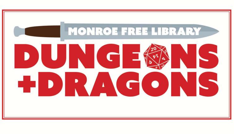 The first meeting of the Dungeons and Dragons Club at the Monroe Free Library takes place Thursday, Nov. 6, from 6 to 7:30 p.m.