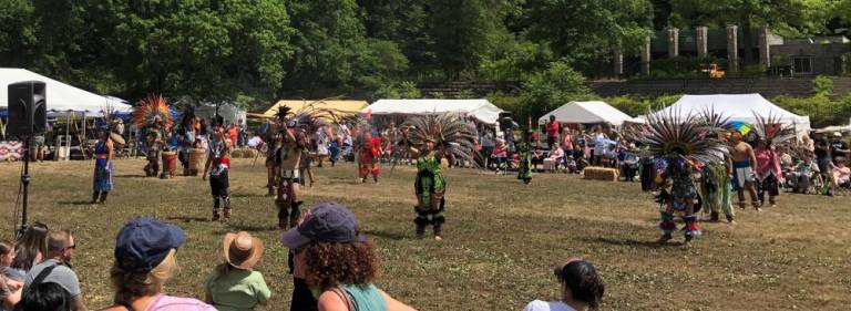 Native American dancing was the center of attention.