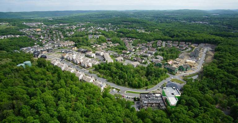 This aerial view of the Village of Kiryas Joel was taken last spring by Parker Gyokeres of Propellerheads Aerial Photography, LLC.