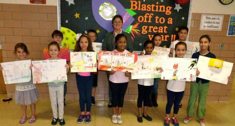 The Fire Safety Poster contest winners from Central Valley Elementary.