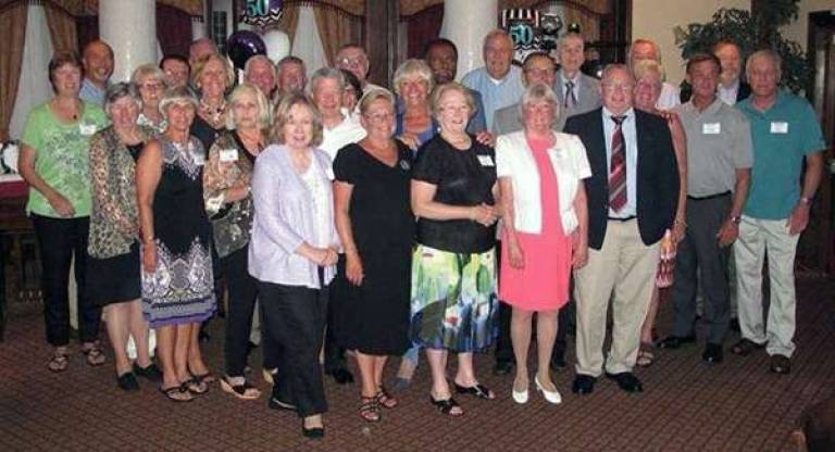 The Monroe-Woodbury High School Class of 1964 was the first graduating class to go through the M-W centralize school system from grades K through 12. Members of the class recently celebrated their 50th reunion.