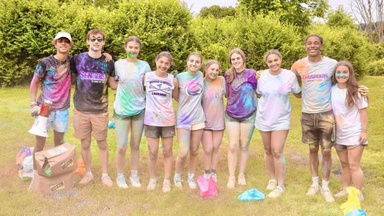 Members of the Student Council covered the runners with color during their run.