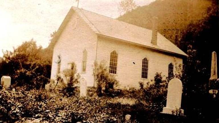 St. Mary Church in Arden, before it was demolished in 1957.